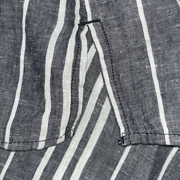 LANE BRYANT Long Balloon Sleeve Peasant Blouse - Linen Blend -Black & White - 26 - Picture 13 of 13